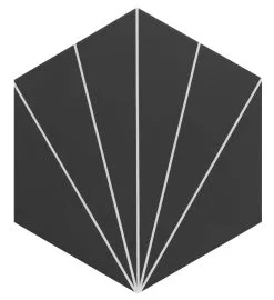 Realonda Carreau Tomette Noir Dandelion 33x28.5 VENUS Black - 1m²