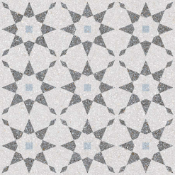 Vives Azulejos Y Gres Carrelage à Décors étoiles Gris Bleu Rectifié AVENTINO-R Humo 29x29 - 0.94m²
