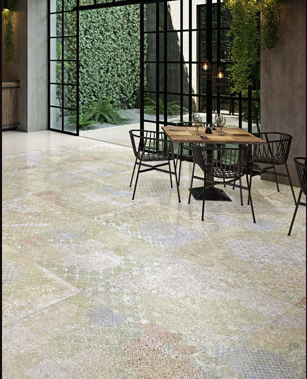 Aparici Carrelage Décor Aux Motifs Aléatoires BATIK MELANGE 59.2x59.2 Cm Rectifié - R10 - 1.42m² 6 Aparici Carrelage Décor Aux Motifs Aléatoires BATIK MELANGE 59.2x59.2 Cm Rectifié - R10 - 1.42m² – Image 4