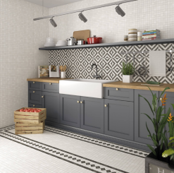 Vives Azulejos Y Gres Carrelage Décoration Quadrillé 20x20 Cm DOTHAN Rectifié - 1m² -Carreaux De Ciment Imitation Soldes carrelage decoration quadrille 20x20 cm dothan rectifie 1m 5