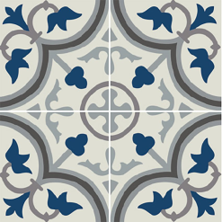 RIBESALBES Carrelage Imitation Ciment Décor Bleu 20x20 Cm PASION AZUL - 1m² -Carreaux De Ciment Imitation Soldes carrelage imitation ciment decor bleu 20x20 cm pasion azul 1m 4