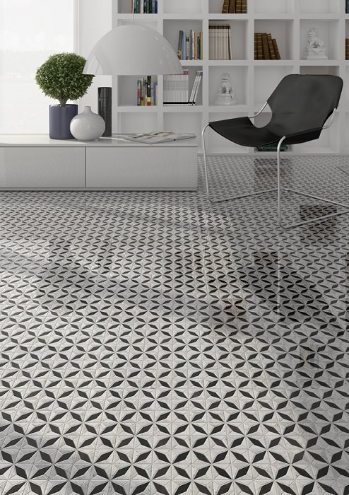 Vives Azulejos Y Gres Carrelage Imitation Ciment Géométrique 43x43 - Medix-Pr Negro - 0.95m² 4 Vives Azulejos Y Gres Carrelage Imitation Ciment Géométrique 43x43 - Medix-Pr Negro - 0.95m² – Image 2