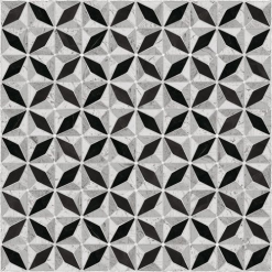 Vives Azulejos Y Gres Carrelage Imitation Ciment Géométrique 43x43 - Medix-Pr Negro - 0.95m²