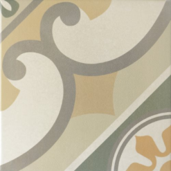 Equipe Carrelage Imitation Ciment Rosace CAPRICE BURGUNDY 20927 - 20x20 Cm - 1m²