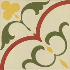 Vives Azulejos Y Gres Carrelage Imitation Ciment Rosace Jaune Verte Beige 20x20 Cm 1900 GAUDI - 1m²