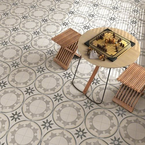 Vives Azulejos Y Gres Carrelage Style Carreau Ancien 20x20 Cm Fiyi Blanco - 1m² 4 Vives Azulejos Y Gres Carrelage Style Carreau Ancien 20x20 Cm Fiyi Blanco - 1m² – Image 2