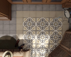 Equipe Carrelage Style Ciment 20x20 Cm ART NOUVEAU MAJESTIC COLOURS 24402 - 1m² -Carreaux De Ciment Imitation Soldes carrelage style ciment 20x20 cm art nouveau majestic colours 24402 1m 1