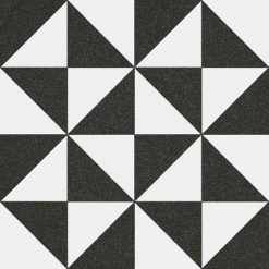 Vives Azulejos Y Gres Carrelage Style Ciment Triangles Blanc Noir 20x20 Cm 1900 TERRADES Grafito - 1m²