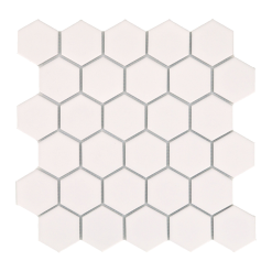 ASDC Mini Tomette Hexagonale Blanche Mat En Grès Cérame 27x28 Cm HEXAGONO BLANCO - Unité